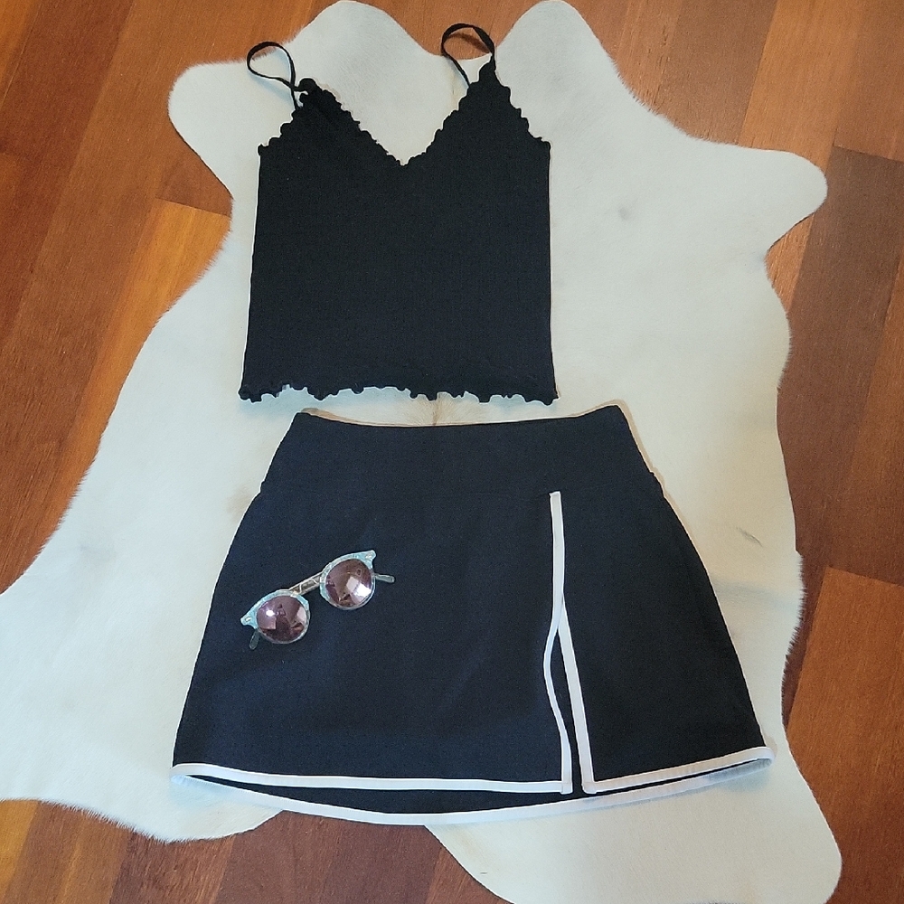 Wild Fable Black & White Skort S